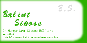 balint siposs business card